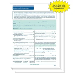Hr Forms*ComplyRight ™ Mississppi Job Application, Pack of 50 (A2179MS)