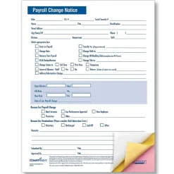 Hr Forms*ComplyRight Payroll Change Notice, 3-Part, Pack of 50 (A2170)