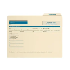 Hr Forms*ComplyRight Separation Records Organizer, Pack of 25 (A0313)