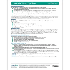 Tax Forms*ComplyRight TaxRight 2024 1099-NEC Tax Form Tax Forms, Envelopes & TipSheet, 4-Part, 15/Pack (NECSC6103E15)
