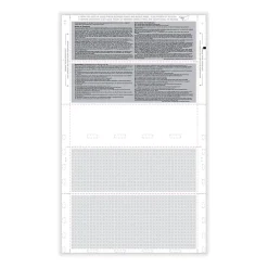 Tax Forms*ComplyRight W-2 Blank Tax Form, Horizontal, with Backer Instructions, Pressure-Seal, 4-Up, 500/Pack (5227)