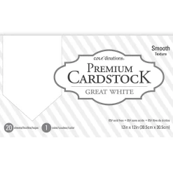 Card Stock*Core’dinations Core'dinations Premium Smooth Cardstock, Great White, 20 Sheets/Pack (377691)