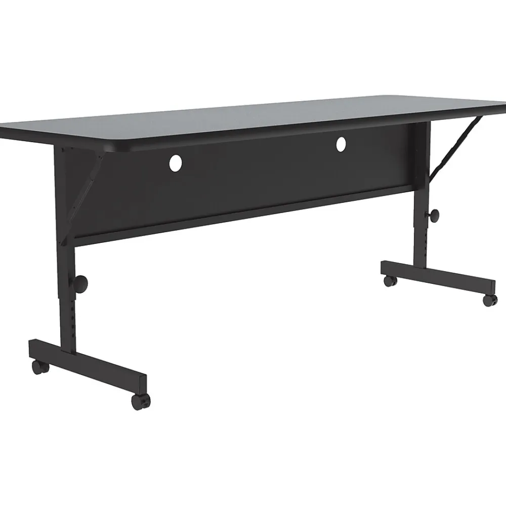 Folding Tables*Correll Folding Table, 60" x 24", Black/Gray Granite (FT2460TF-15)