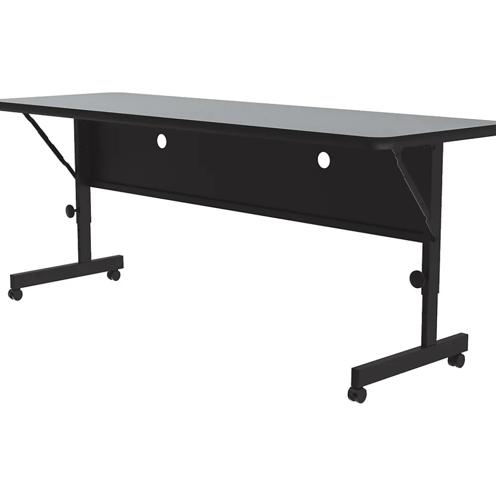 Folding Tables*Correll Folding Table, 60" x 24", Black/Gray Granite (FT2460TF-15)