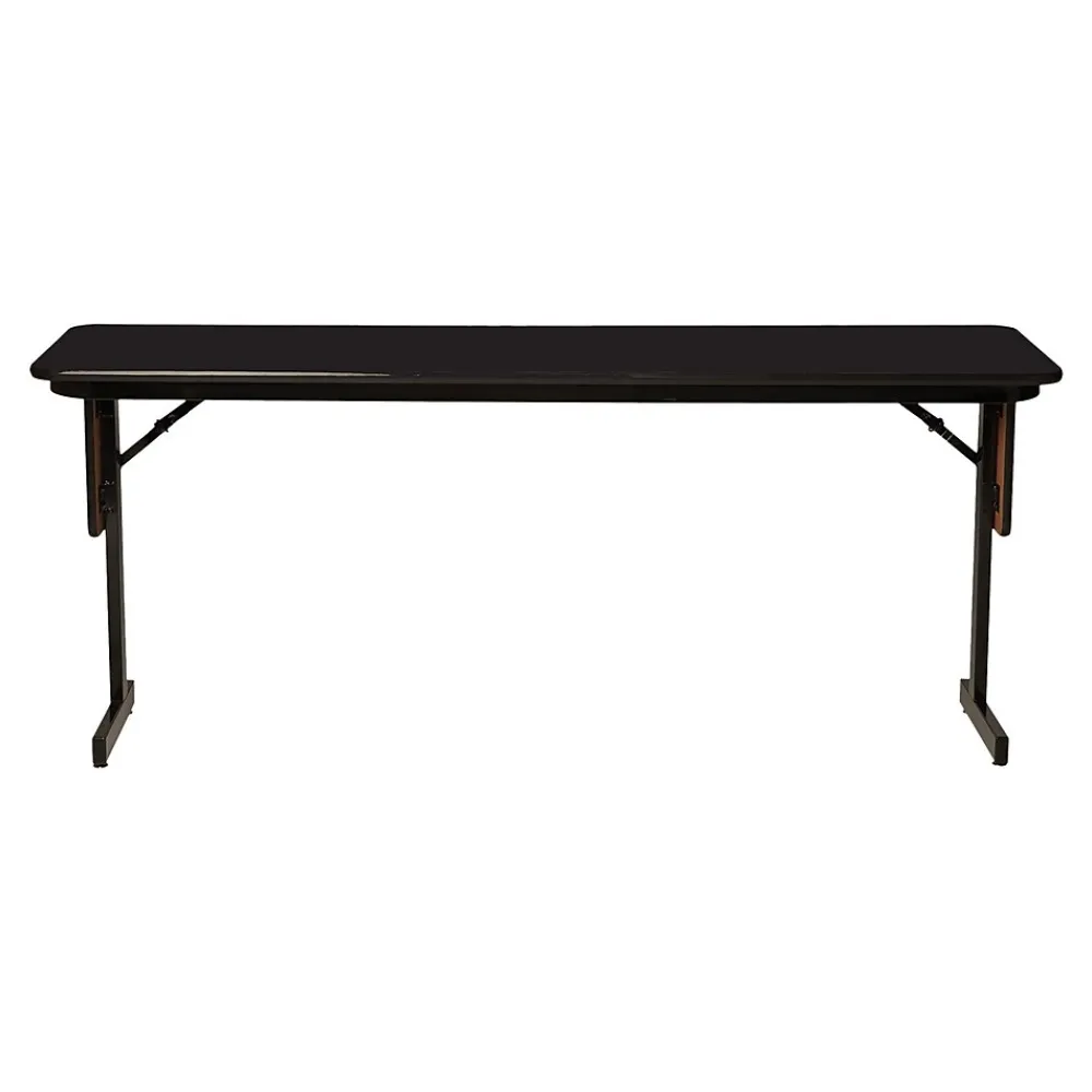 Folding Tables*Correll Folding Table, 72" x 24", Black/Walnut (SP2472TF-01)