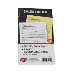 Business Forms*Cosco Artistic 2-Part Carbonless Sales Orders, 4.25" x 7.25", 50 Sets/Book (074015)