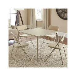 Folding Tables*Cosco Folding Table and Chair Set, 34" x 34", Tan (14551WHD1E)