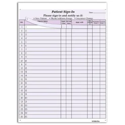 Medical Forms*Cosco Patient Confidential Sign-In Forms, 3-Part, 125 Forms/Pack (074043)