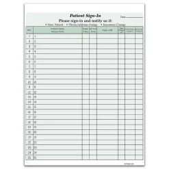 Medical Forms*Cosco Privacy Sign-In Sheets, 3-Part, 125 Forms/Pack (074040)