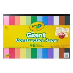 Construction Paper*Crayola Project Giant 12" x 18" Construction Paper, Assorted Colors, 48 Sheets/Pack (99-0055 )