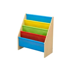 Bookcases*Delta Children Sling Book Rack 4-Tier 28"H Bookshelf, Natural/Blue/Red/Green/Yellow (TB84452GN-1189)