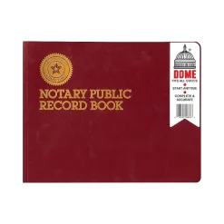 Accounting & Record Journals*Dome Notary Public Record Book, Red (880)