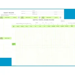 Accounting & Record Journals*Dome Rental Property Record Book, Red, 60 Pages, 8 1/2" x 11"