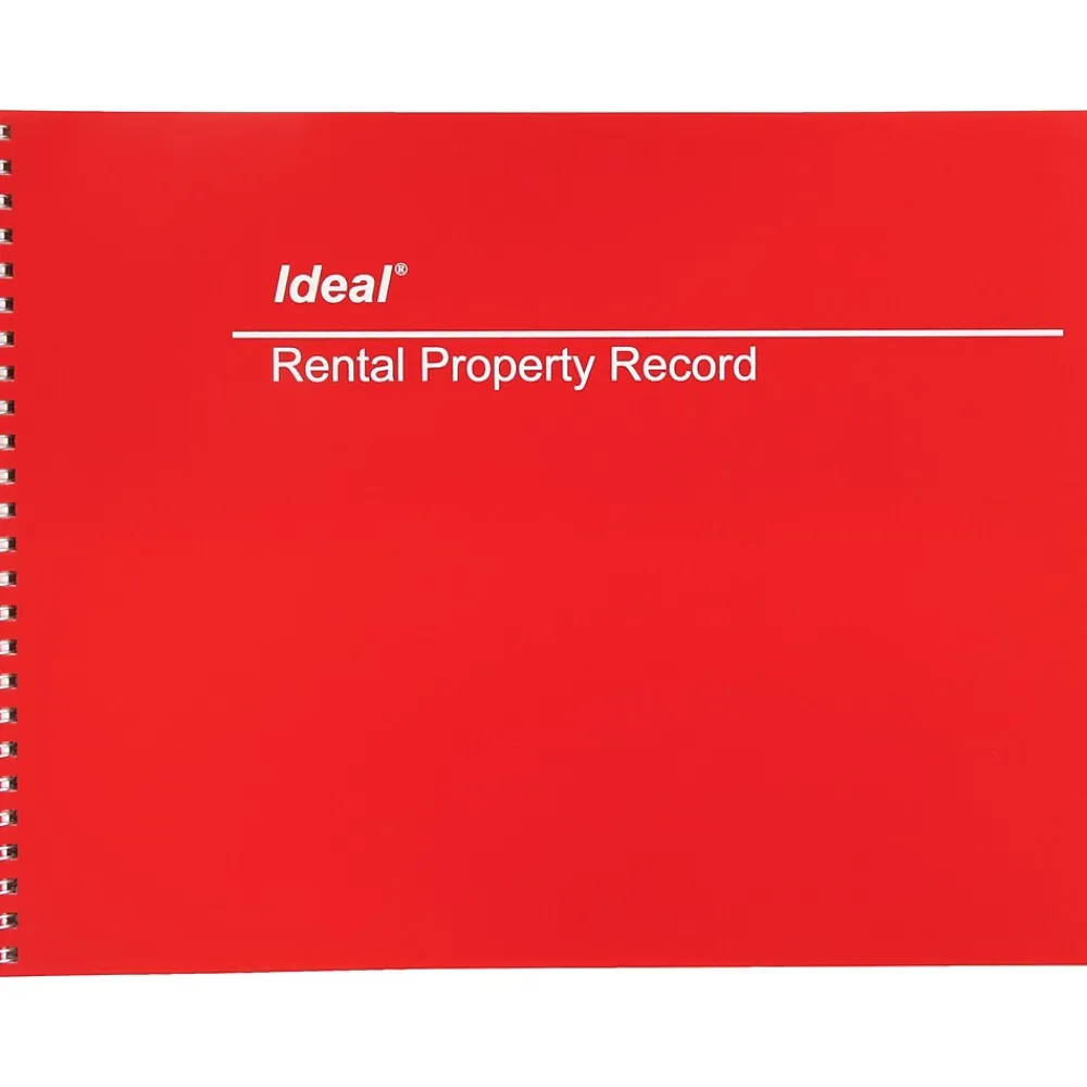Accounting & Record Journals*Dome Rental Property Record Book, Red, 60 Pages, 8 1/2" x 11"