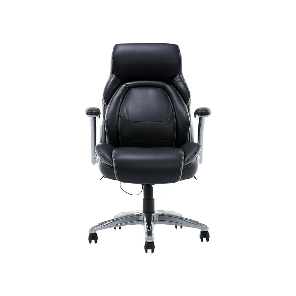 Ergonomic Chairs*Dormeo Bonded Leather Manager Chair, Two Tone (60030) Black