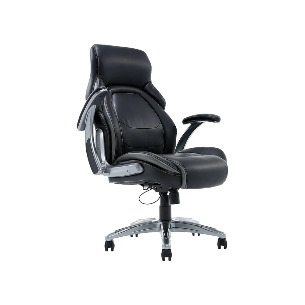 Ergonomic Chairs*Dormeo Bonded Leather Manager Chair, Two Tone (60030) Black