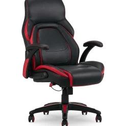 Ergonomic Chairs*Dormeo Vantage Ergonomic Bonded Leather Swivel Manager Chair, (60030-RED) Black/Red