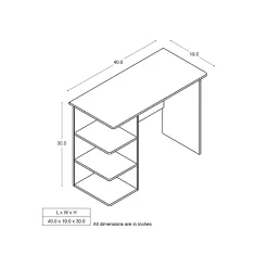 Computer Desks*Easy 2 Go Student 40" W Computer Desk, Dark Wood (WE-OF-0146-CC)