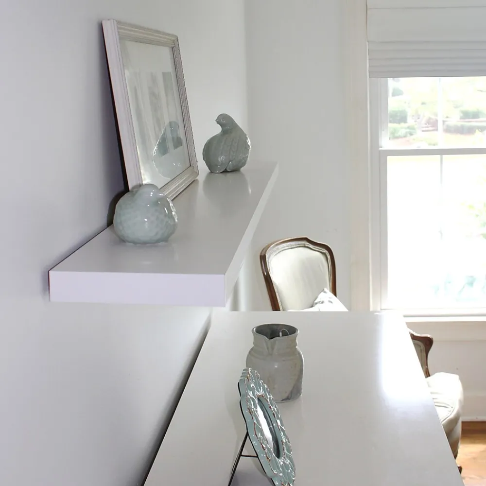 Shelving*Eden Grove Slim Single Wall Shelf, 48"W, White (9084670)