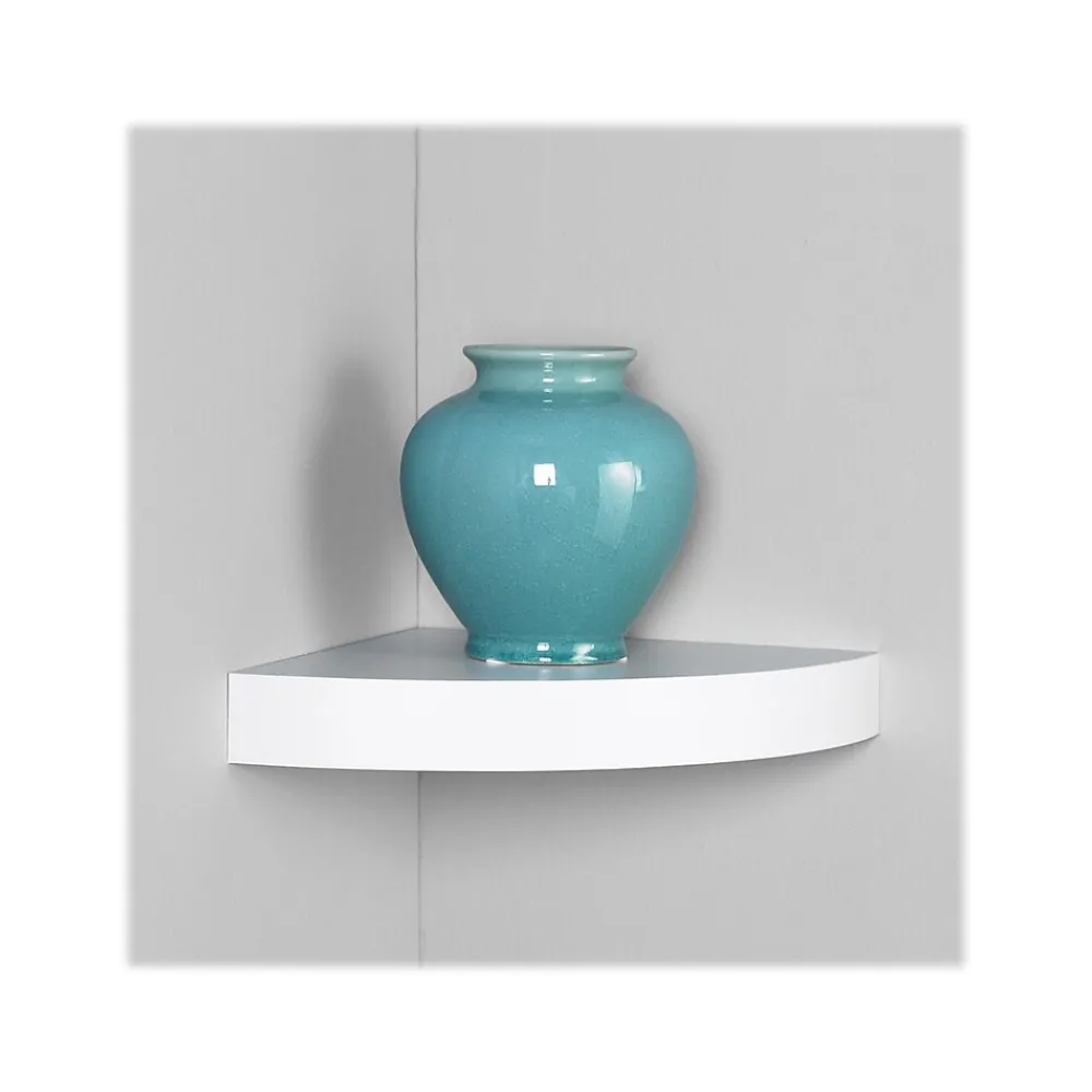 Shelving*Eden Grove Wood Mounted Wall Shelf, 11.8", White (0191806)