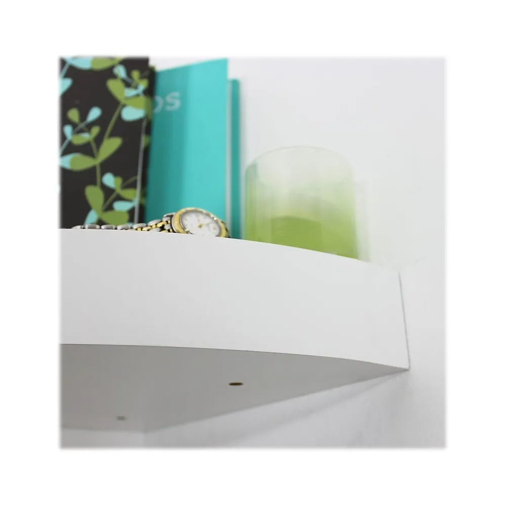 Shelving*Eden Grove Wood Mounted Wall Shelf, 11.8", White (0191806)