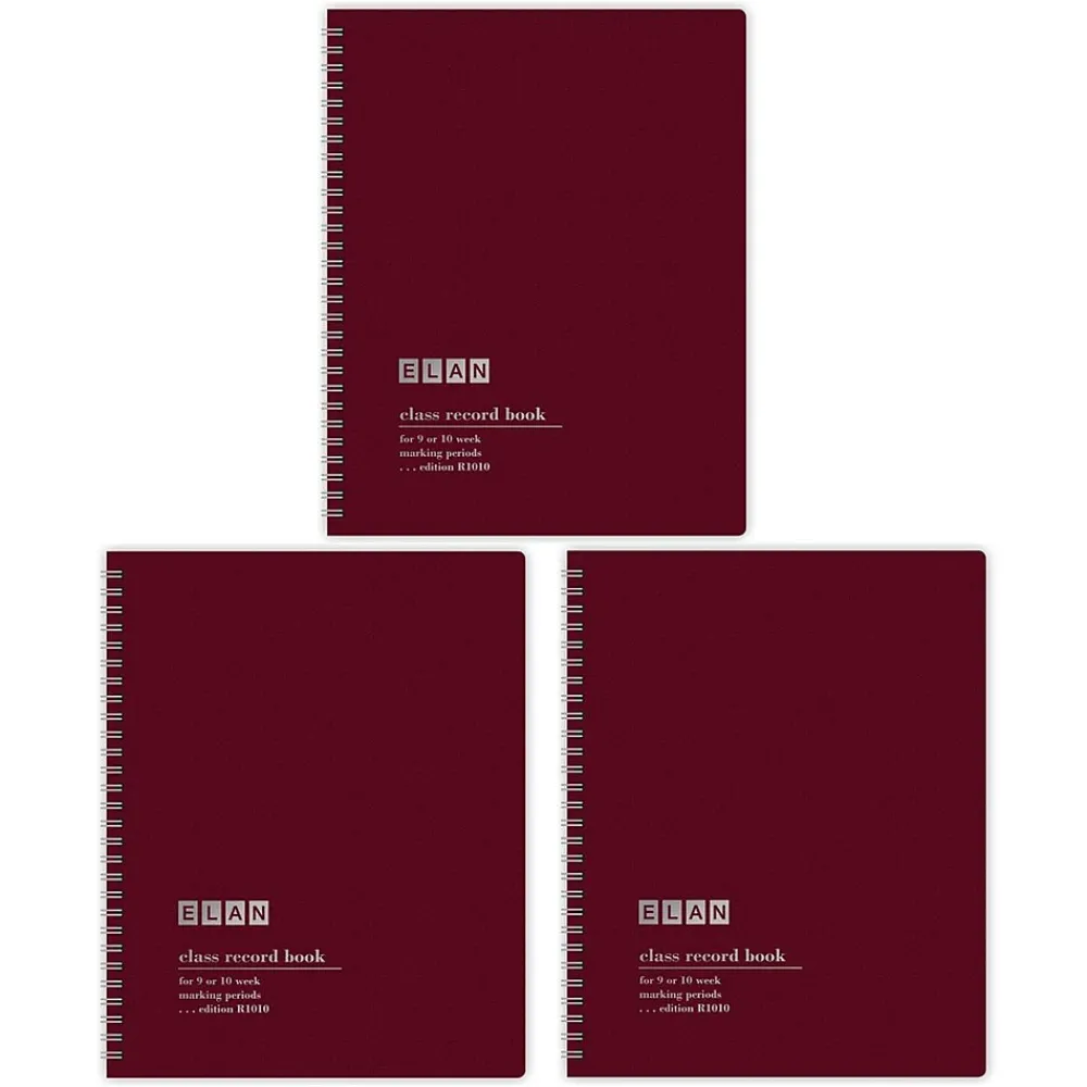 Grade Books*ELAN Publishing Class Record Book, Grades for 9-10 Weeks, 50 Student Names, Pack of 3 (ELNR1010-3)