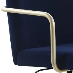 Office Chairs*Elle Decor Giselle Fabric Computer and Desk Chair, Navy Blue/Gold (CHR10058C)
