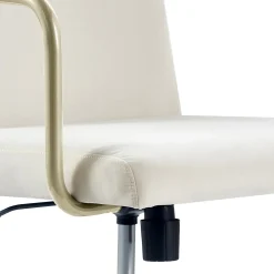 Office Chairs*Elle Decor Giselle Fabric Computer and Desk Chair, Cream/Gold (CHR10058D)