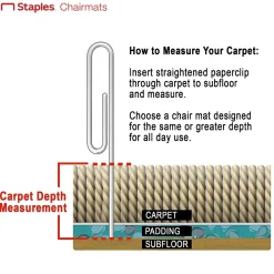 Chair Mats*Unbranded E.S. Robbins Anchormat Carpet Chair Mat, 46