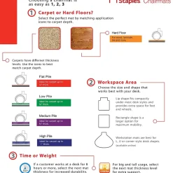 Chair Mats*Unbranded E.S. Robbins Anchormat Chair Mat for Hard Floors, 46