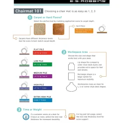 Chair Mats*ES Robbins EverLife Carpet Chair Mat with Lip, 36