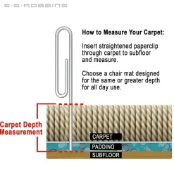 Chair Mats*ES Robbins EverLife Carpet Chair Mat, 46