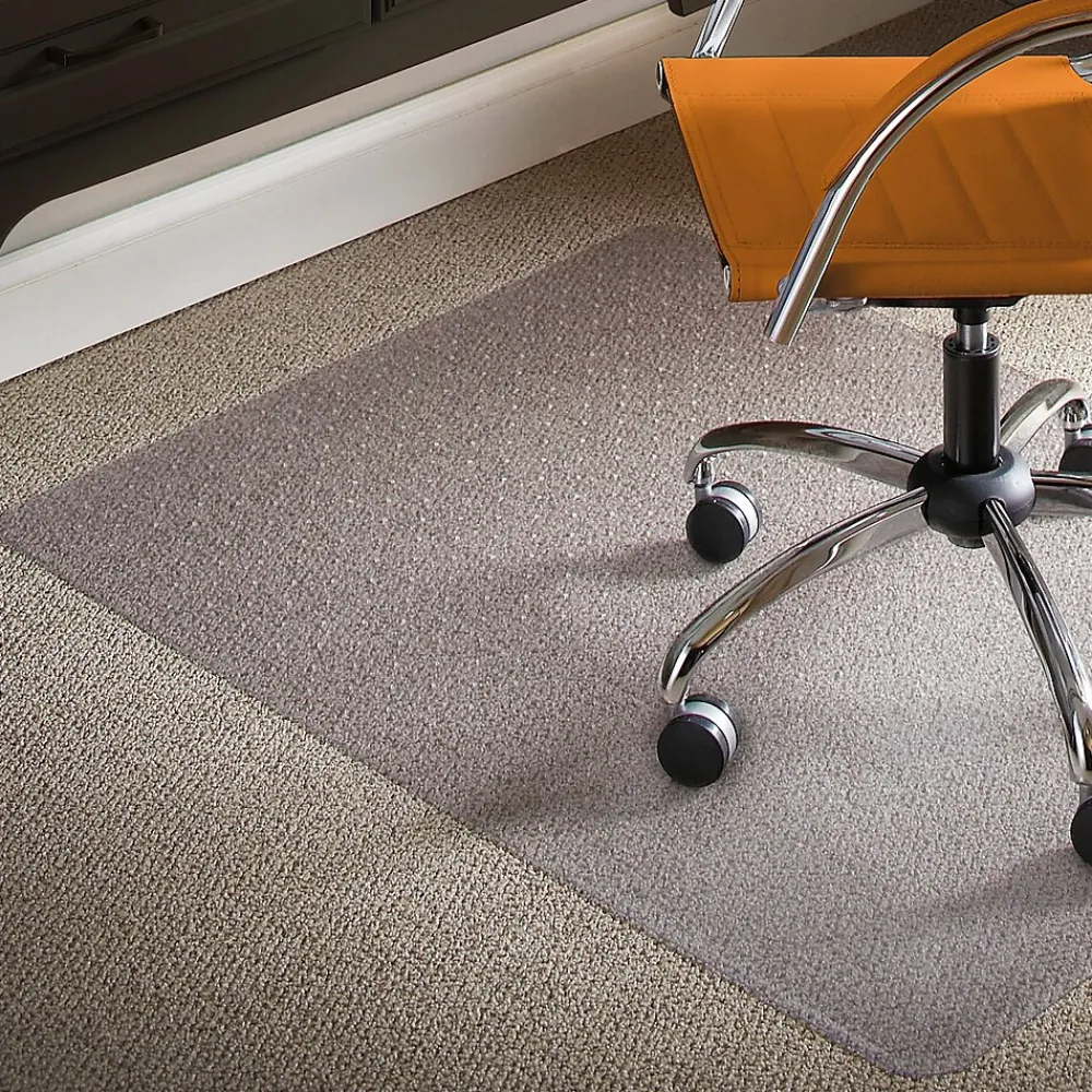 Chair Mats*ES Robbins Natural Origins Carpet Chair Mat, 46" x 60'', Medium-Pile, Clear (ESR141052)