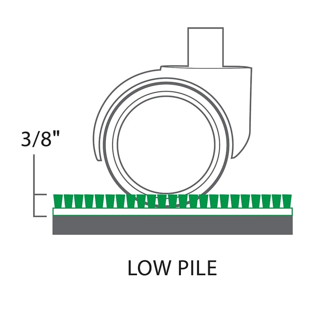 Chair Mats*ES Robbins Natural Origins Carpet Chair Mat, 46" x 60'', Medium-Pile, Clear (ESR141052)