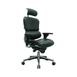 Office Chairs*Eurotech Leather Task Chair, Black (LE9ERG(N))