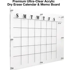 Dry Erase*Global Printed Products Excello Global Products Acrylic Dry Erase Board with Custom Printed Calendar, 30