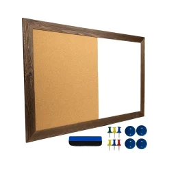 Dry Erase*Excello Global Products Combination Dry-Erase Whiteboard, Wood Frame, 3' x 2' (EGP-HD-0078)