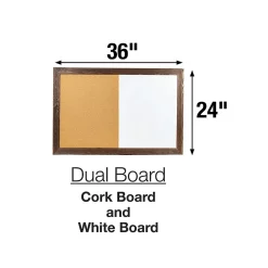 Dry Erase*Excello Global Products Combination Dry-Erase Whiteboard, Wood Frame, 3' x 2' (EGP-HD-0078)