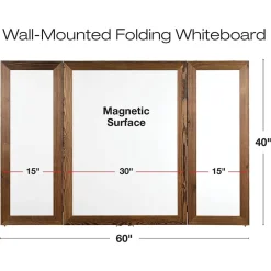 Dry Erase*Excello Global Products Double Sided Magnetic Steel Dry-Erase Whiteboard, Wood Frame, 5' x 3' (EGP-HD-0530-BN)