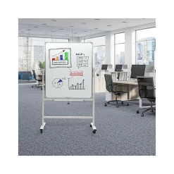 Dry Erase*Excello Global Products Double Sided Magnetic Mobile Dry-Erase Whiteboard Easel, 36