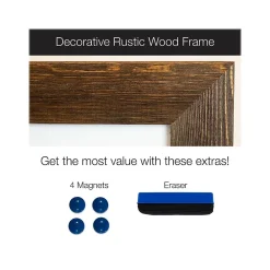Dry Erase*Excello Global Products Magnetic Dry-Erase Whiteboard, Rustic Wood Frame, 3' x 2' (EGP-HD-0077)