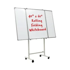 Dry Erase*Excello Global Products Magnetic Mobile Folding Dry-Erase Whiteboard, 40" x 30" (EGP-HD-0482-RW)