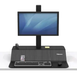 Standing Desks*Fellowes Lotus VE Sit-Stand Single Manual Lift Workstation, Black (2750862)