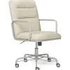 Office Chairs*Finch Franklin Bonded Leather Computer and Desk Chair, Ivory White (CHR10060C)