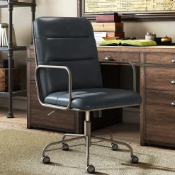 Office Chairs*Finch Franklin Bonded Leather Computer and Desk Chair, Charcoal Gray (CHR10060A)