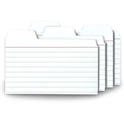 Index Cards*Find It 3" x 5" Tabbed Index Cards, White, 48/Pack (FT07215)