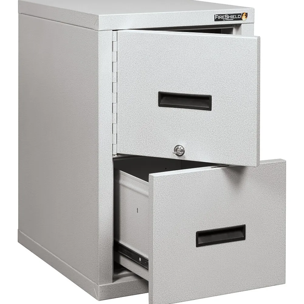 File Cabinets*FireKing ® FireShield 2-Drawer Vertical File Cabinet, Letter/Legal, Diamond Stone (2S1822-DDSSF)