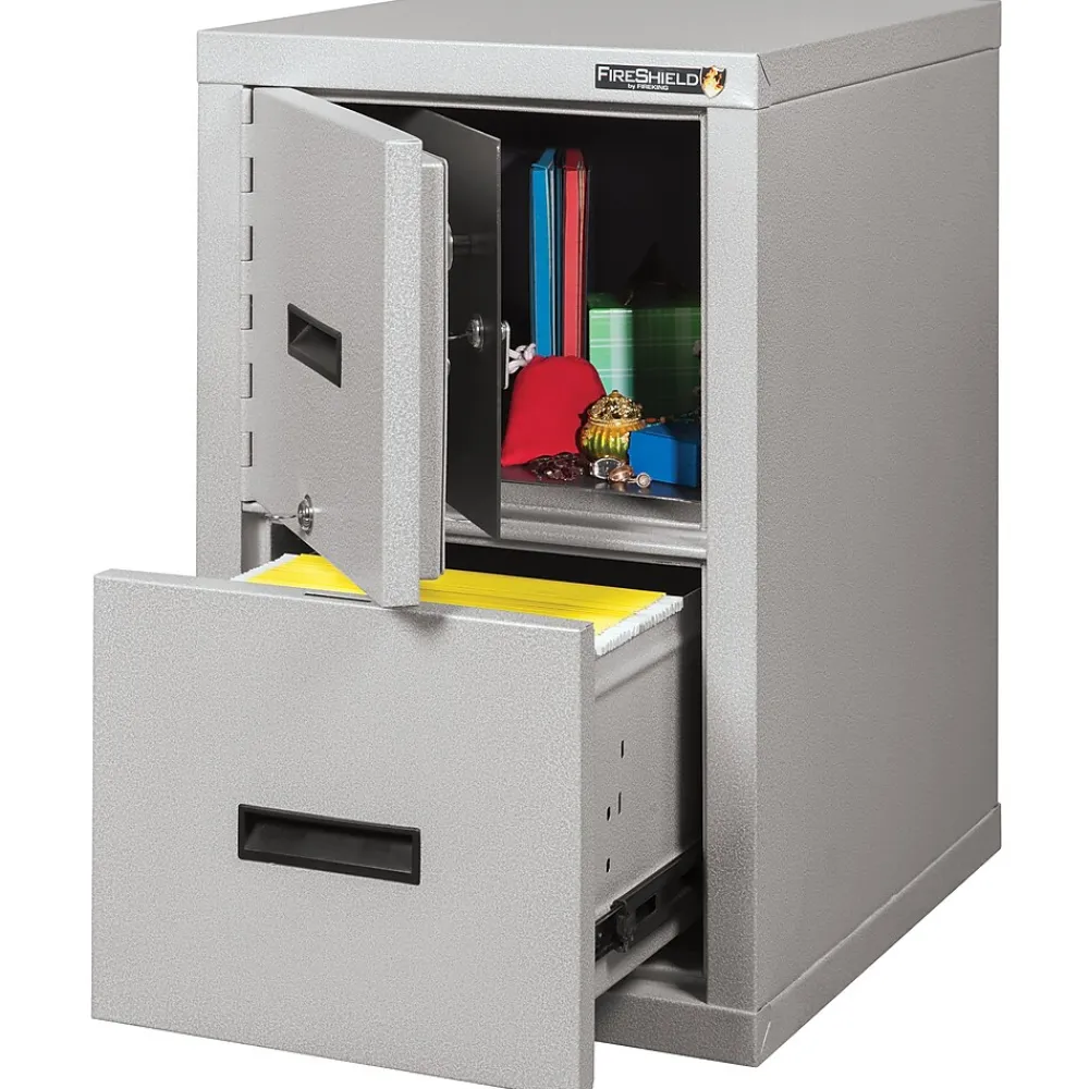 File Cabinets*FireKing ® FireShield 2-Drawer Vertical File Cabinet, Letter/Legal, Diamond Stone (2S1822-DDSSF)