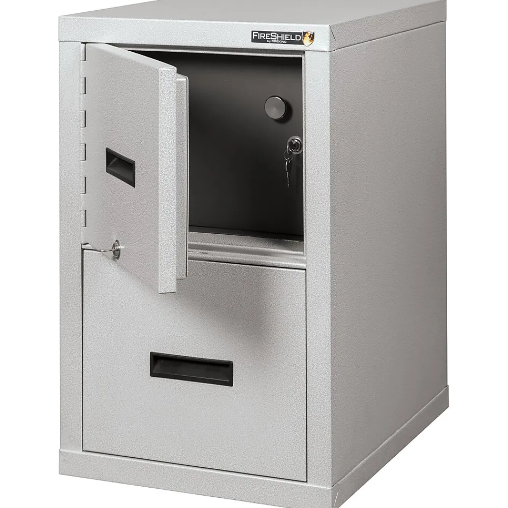 File Cabinets*FireKing ® FireShield 2-Drawer Vertical File Cabinet, Letter/Legal, Diamond Stone (2S1822-DDSSF)