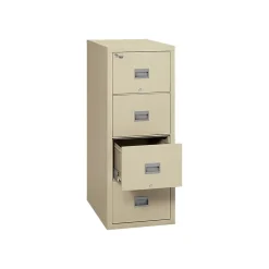 File Cabinets*FireKing Patriot 4-Drawer Vertical File Cabinet, Fire Resistant, Legal, Beige, 31.56"D (4P-2131-CPA)